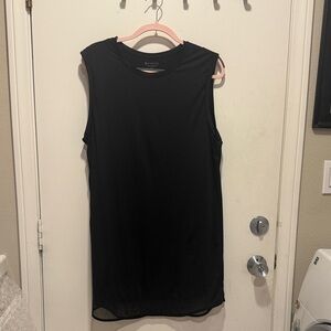 Athleta Black Sleeveless Midi Dress